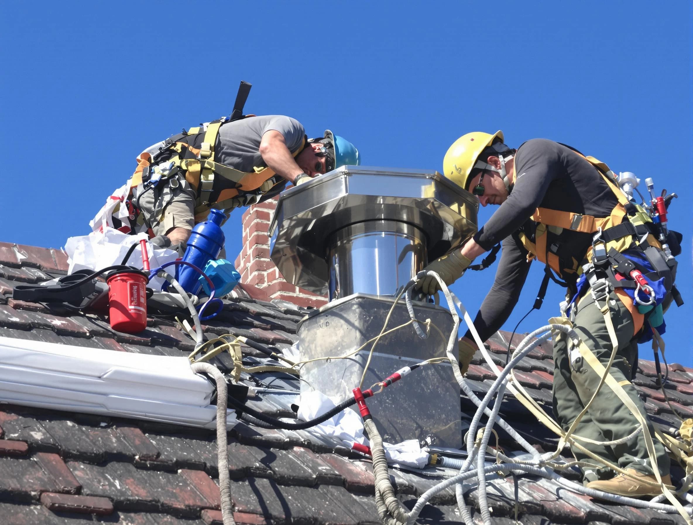Protective chimney cap installed by Bosque Farms Chimney Sweep in Bosque Farms, NM