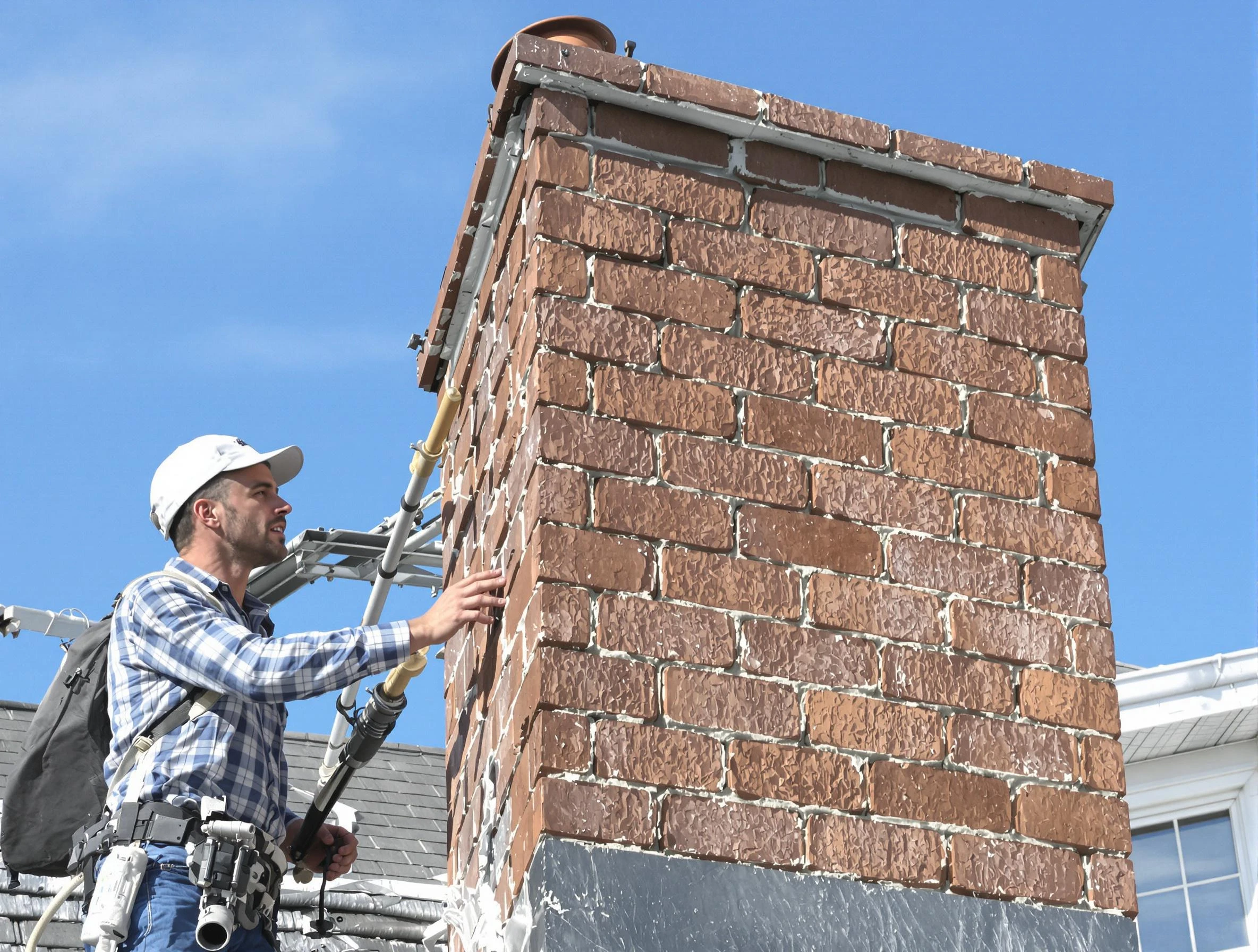 Brickwork for a chimney rebuild by Bosque Farms Chimney Sweep in Bosque Farms, NM