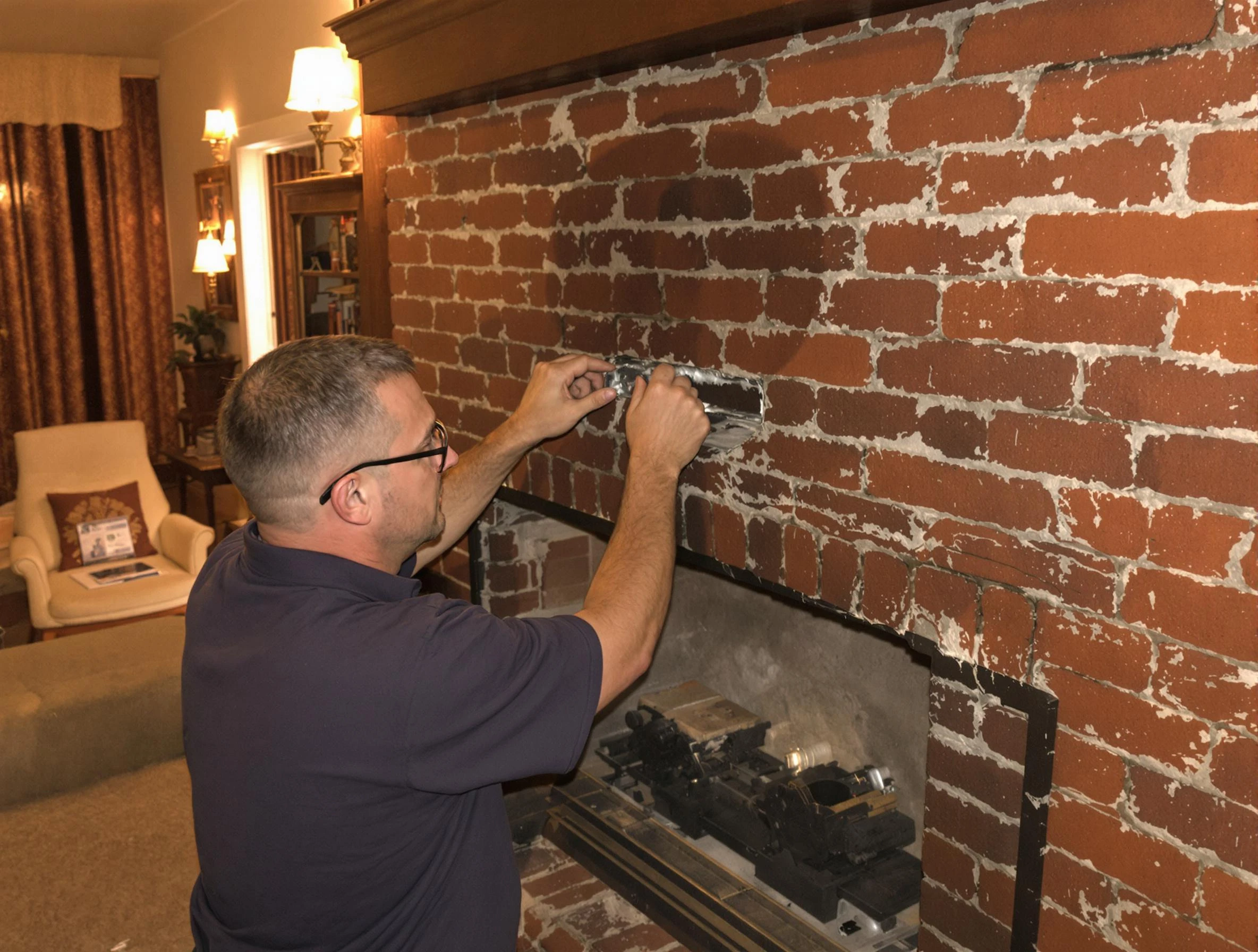 Bosque Farms Chimney Sweep expert fixing a fireplace in Bosque Farms, NM